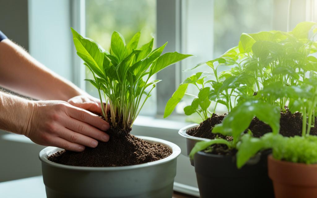 how to plant a plant in a big pot