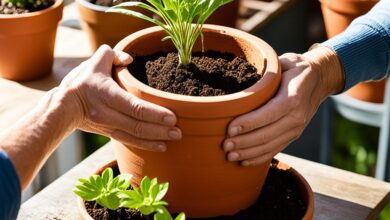 how to plant a plant in a big pot