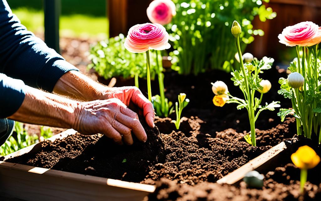 harvesting ranunculus