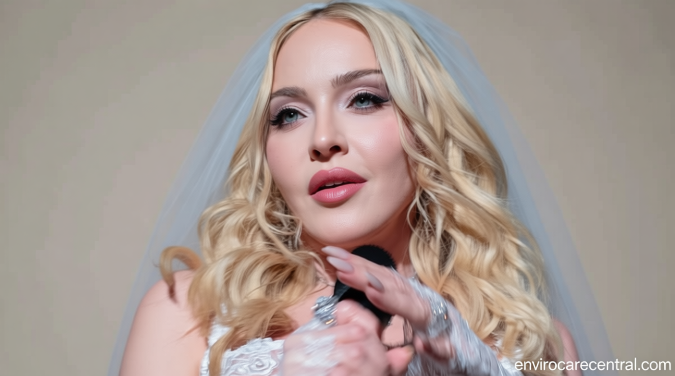 Madonna, 67, slips into a naughty bridal outfit… 42 years after she modeled a wedding gown for Like A Virgin