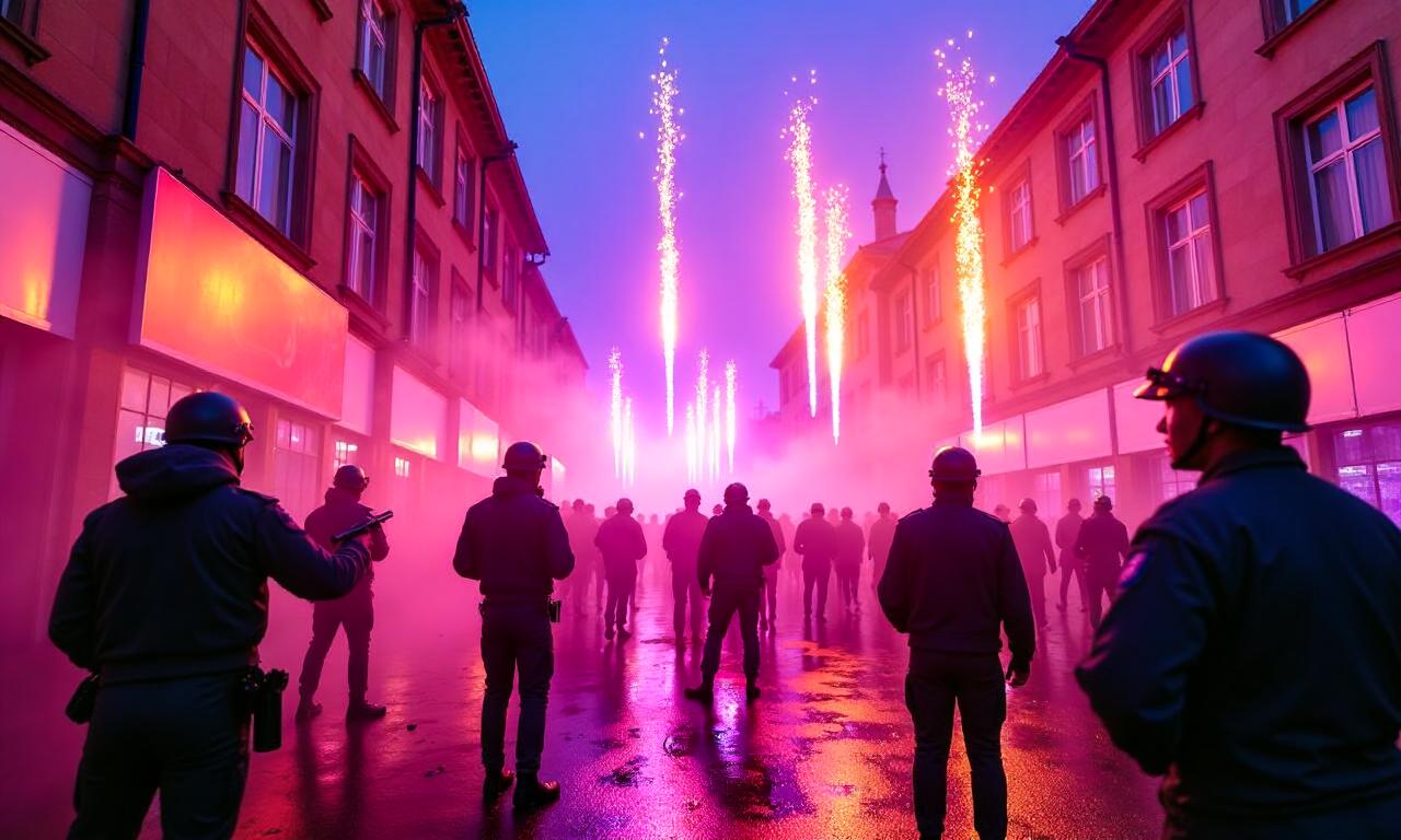 Missiles thrown at police as illegal rave shut down