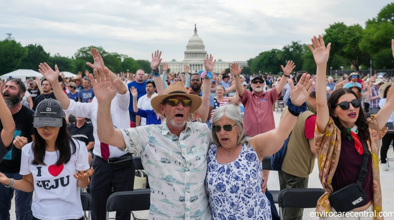 National Mall prayer event sparks concern about Trump administration eroding the wall between church and state